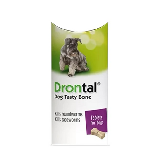 Drontal Plus Dog Tasty Bone Worming Tablet (one tablet)