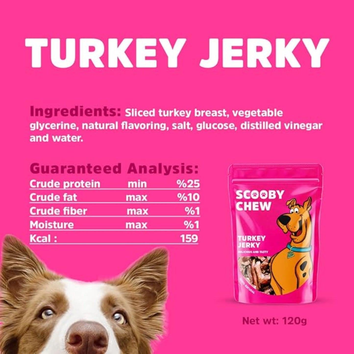 Scooby Chew Turkey Jerky 150g Dog Treats