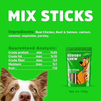 Scooby Chew Mix Sticks 150g Dog Treats