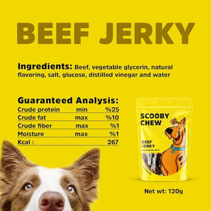 Scooby Chew Beef Jerky Dog Treats 150gm