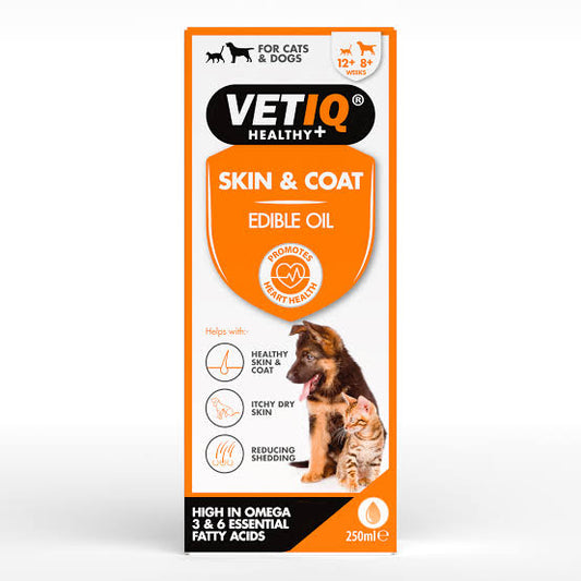 VETIQ Skin & Coat Edible Oil for Cats & Dogs – 250ml