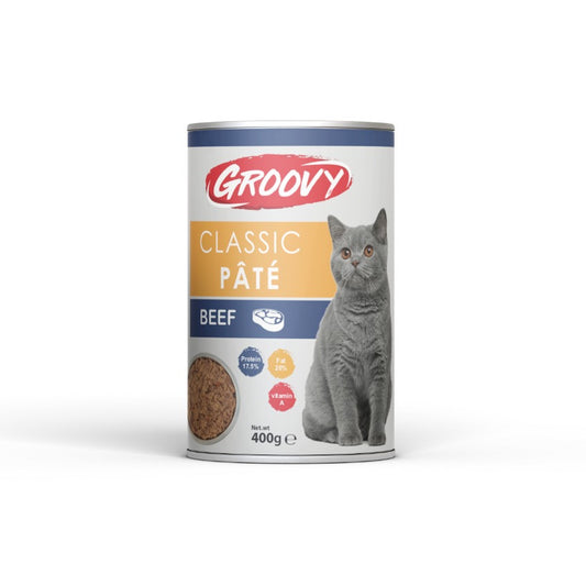 Groovy Classic Pate BEEF for Adult Cats 400gm