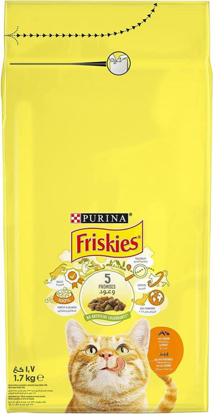 Purina Friskies With Chicken & Vegetable Cat Dry Food 1.7 kg